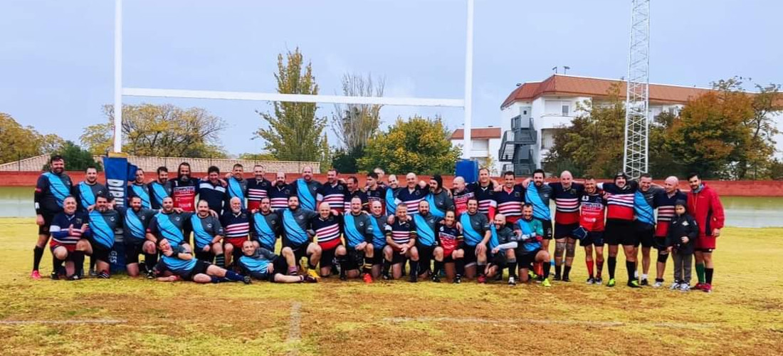 Los equipos de rugby veteranos de Scoriones de Granada y Fuencarral